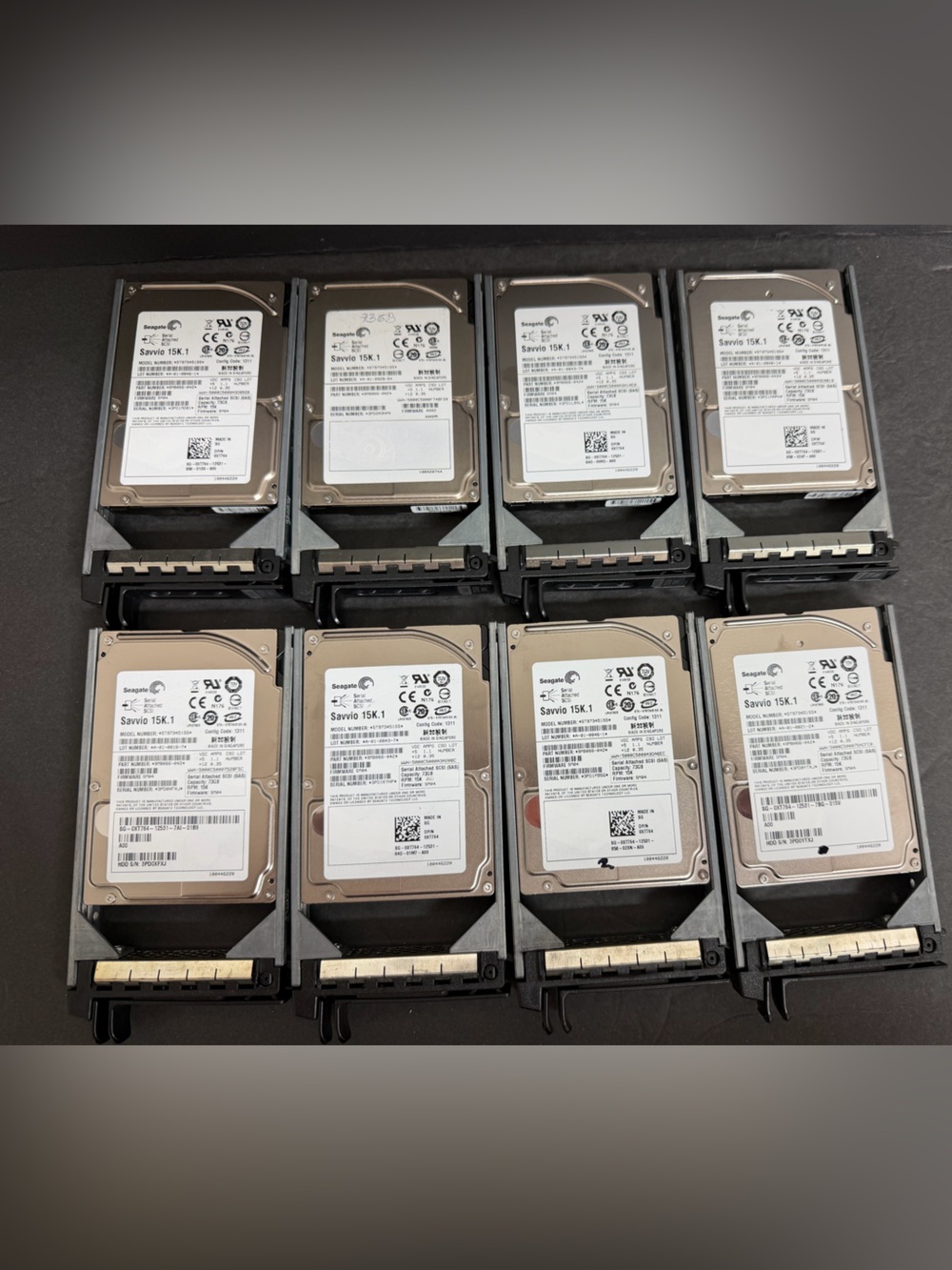 "LOT OF 8"  Seagate Savvio 15K 73GB Internal 15000RPM 2.5" (ST973451SS) HDD